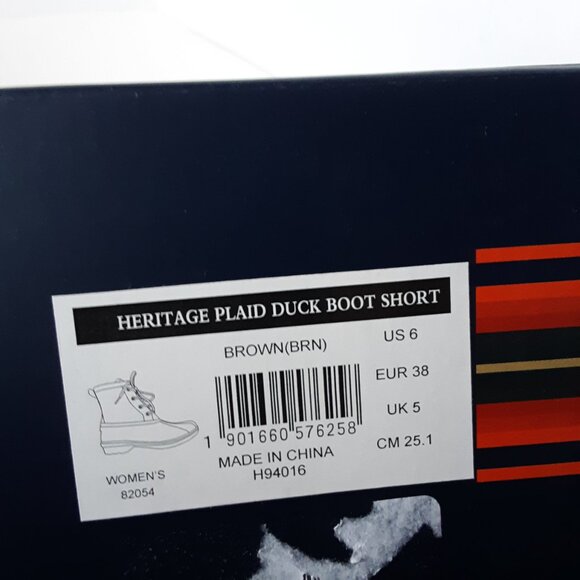 Pendleton Women's Winter Duck Boot size 6M Plaid Shoes - Picture 10 of 11